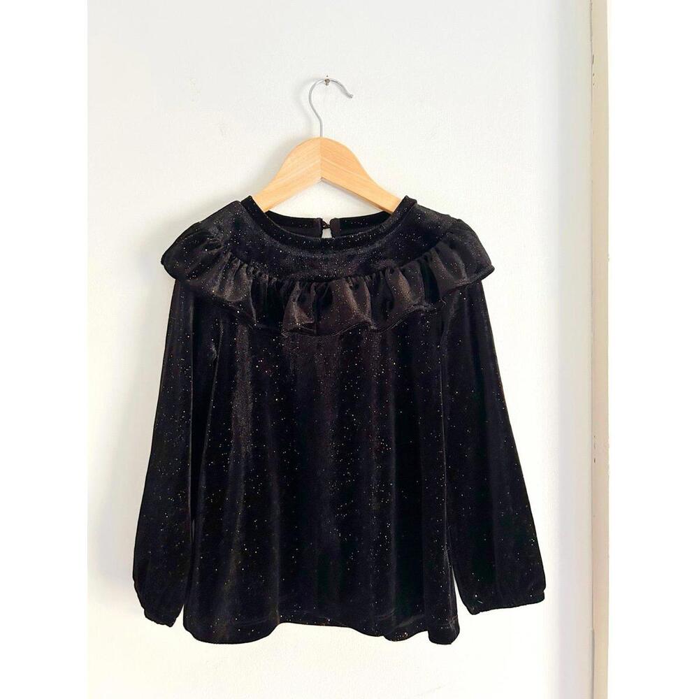 Crewcuts crushed velvet shimmer top
